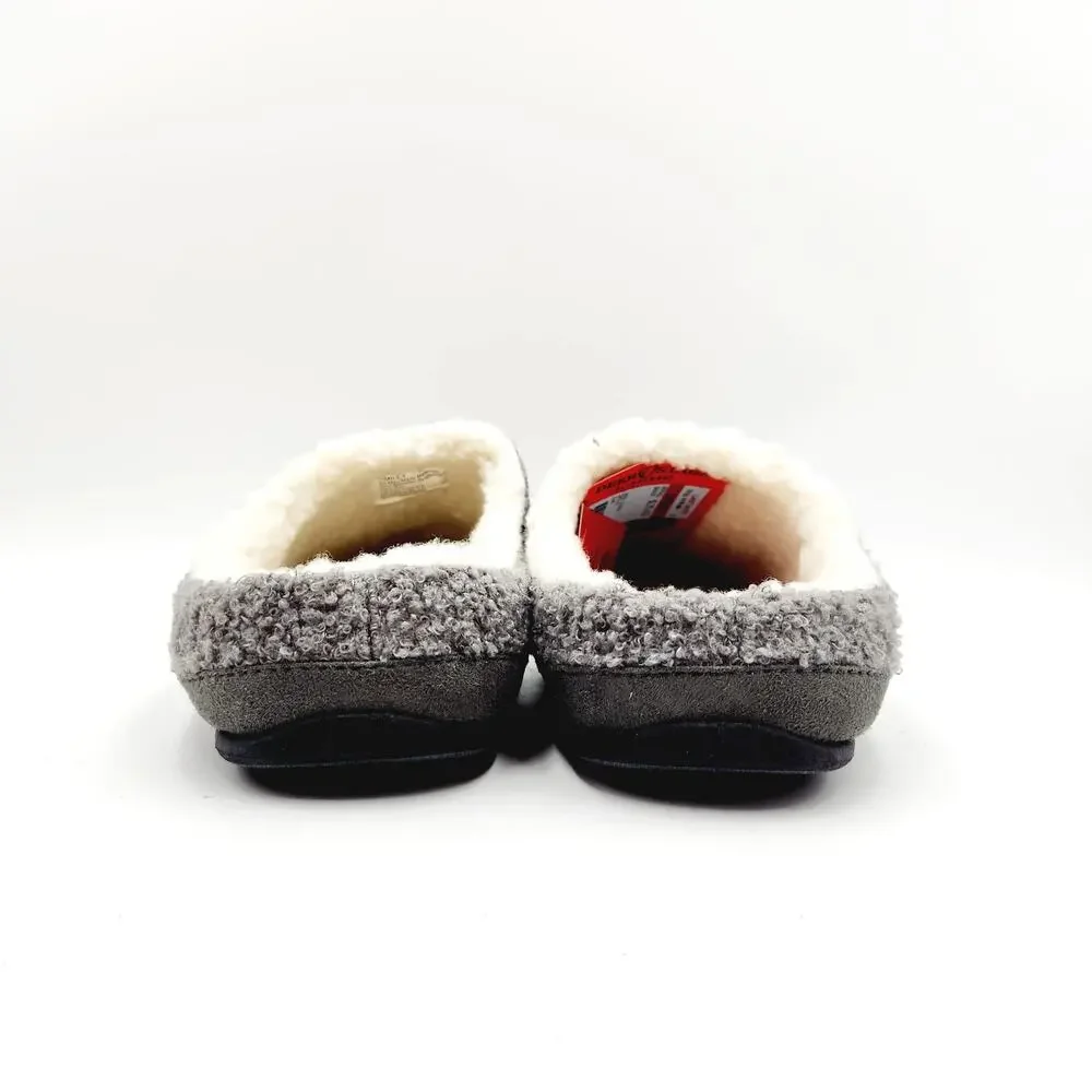 Deer Stags Men's Grey Sherpa Cushioned Indoor/Outdoor Clog Slipper Size 9M